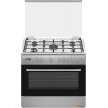 Aro Freestanding Gas Oven 5 Gas Semi Inox (Table Top, Front Panel, Drawer Inox, Painted) with Cooling Fan RO-9060GSKS-CF