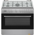 Aro Freestanding Gas Oven 5 Gas Semi Inox (Table Top, Front Panel, Drawer Inox, Painted) with Cooling Fan RO-9060GSKS-CF