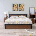 Danube Home Martina Bed Set + Wardrobe & Chair | King Size (180 x 200 cm) Bed Frame & Wardrobe Set | Durable Double Wooden Furniture Set with Modern Design | Comfortable Bed Set for Bedroom Colombia