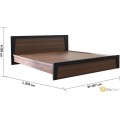 Danube Home Martina Bed Set + Wardrobe & Chair | King Size (180 x 200 cm) Bed Frame & Wardrobe Set | Durable Double Wooden Furniture Set with Modern Design | Comfortable Bed Set for Bedroom Colombia