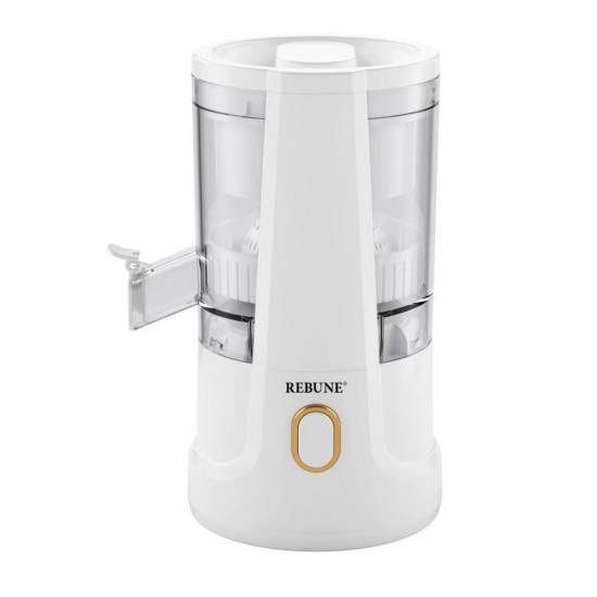 Rebune Electric Citrus Juicer with a unique and practical hands-free design, it is used for fruits and multi-functions with one-button operation, easy to press to squeeze oranges and lemons, with a power of 150 watts, white color RE-2-135