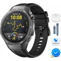 GT 5 Pro Smartwatch 46mm, Sharp Edge Design, Up to 14 Days Battery Life, Professional Sports, Health Tracking, iOS & Android + FreeBuds 5i Earphones & Strap - Black