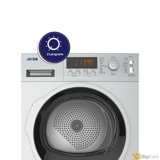 8kg Aro Condenser Dryer with Energy Saving - RO-08GDHS