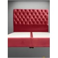 Wooden Bed Decor with Velvet Upholstery in Modern Luxury Design - 190x90Red