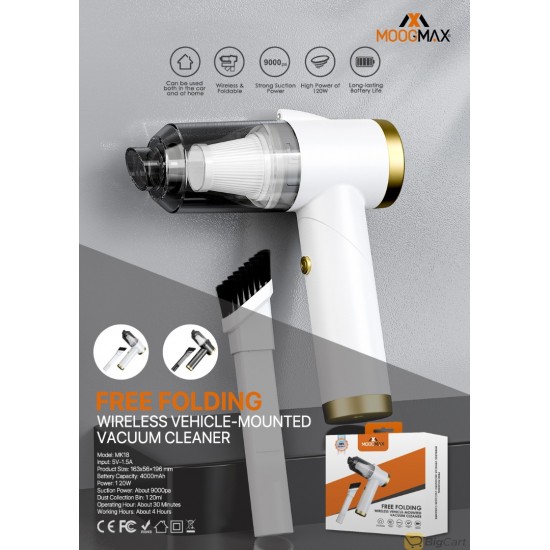 MOG Max MK18 Cordless Handheld Vacuum Cleaner White