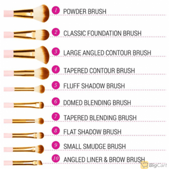 BH Cosmetics Pink Perfection Brush Set - 10 Piece