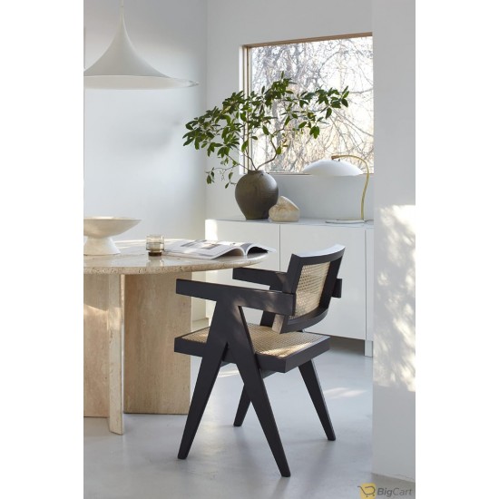 Klarel Chandigarh Armchair, Black Beech