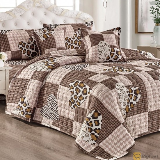 Moonlight Compressed Comforter Set, 6 Pieces Luxurious Patterned King Size Multicolour06