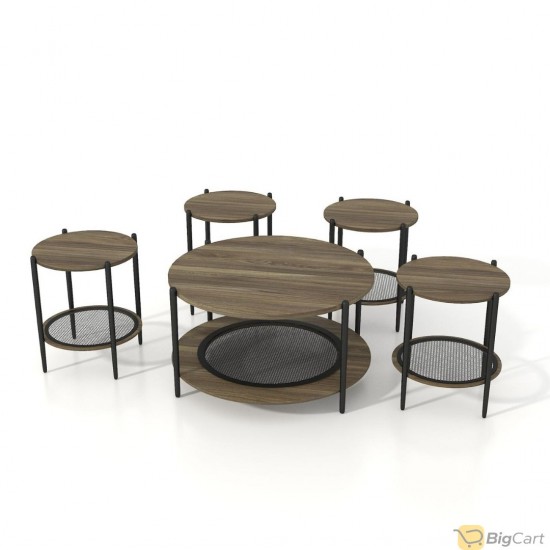 Turkish 5 Piece Table Set - Modern Design for Elegant Home Decor - Zahrat-09