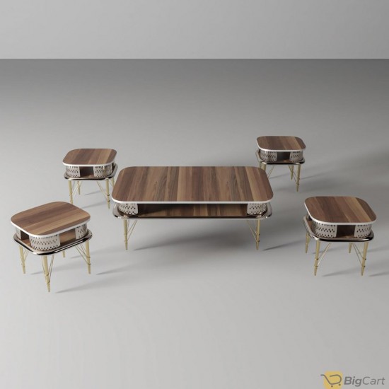 Turkish Table Set of 5 Pieces - Modern Design for Elegant Home Decor - Zahrat-17