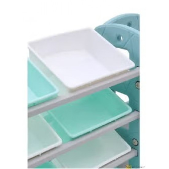 Deluxe Multi-Bin Toy Organizer - Blue - Grey - FJY-91