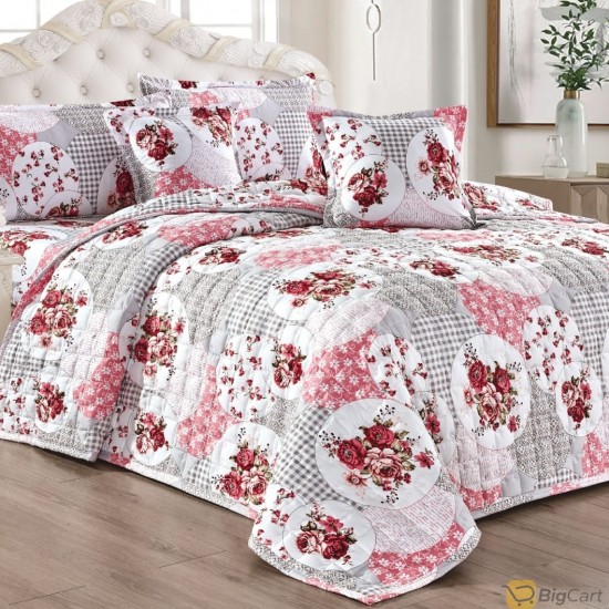 Moonlight Compressed Comforter Set, 6 Pieces Luxurious Patterned King Size Multicolour09