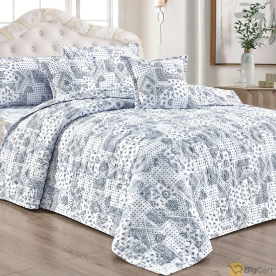 Moonlight Compressed Comforter Set, 6 Pieces Luxurious Patterned King Size Multicolour02