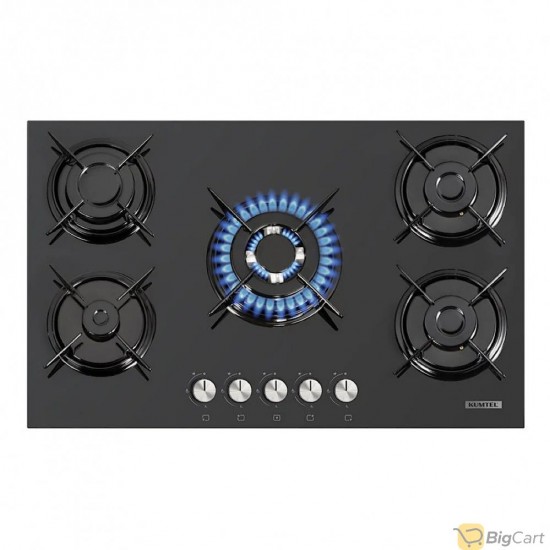 Cometel Built-in 5 Burner Turkish Surface Gas C9-50BTF - Black