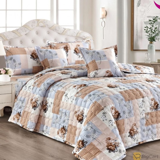 Moonlight Compressed Comforter Set, 6 Pieces Luxurious Patterned King Size Multicolour07