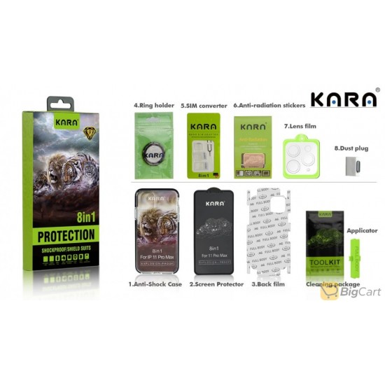 Kara Package 8 in 1, the strongest integrated protection package for iPhone 13 Pro