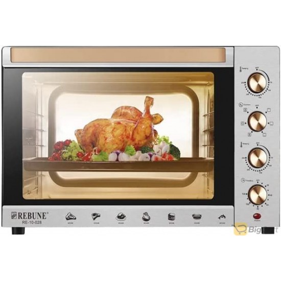 Electric Oven by Rebune, with a capacity of 120 liters and a power of 2800 watts, RE-10-028