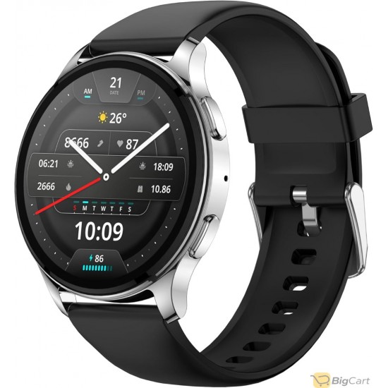 Amazfit - POP 3R Smart Watch - Silver - Black