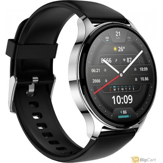 Amazfit - POP 3R Smart Watch - Silver - Black