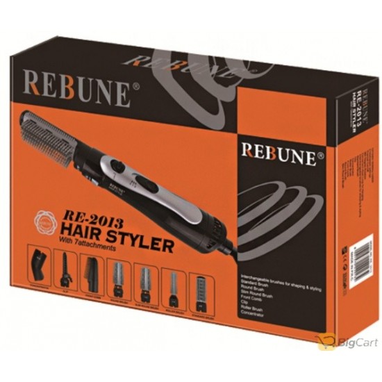  REBUNE 7 Piece Crystal Hair Styling Set Black/Grey/White RE-2013