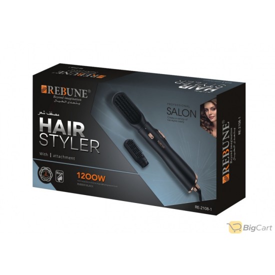 REBUNE black and silver hair dryer 1pc-  RE-2108-1