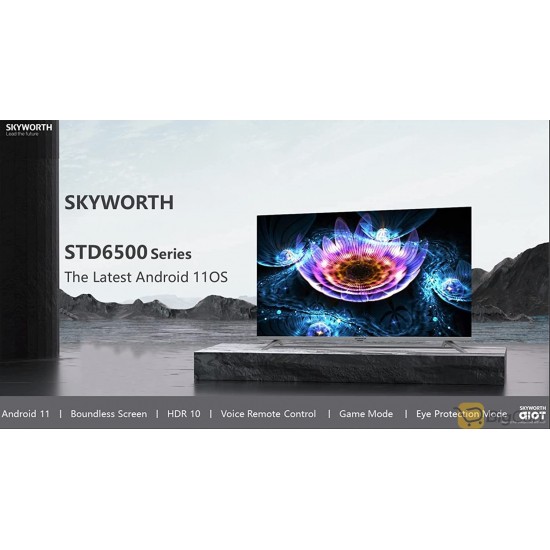 Skyworth 32STD6500 32" Google Android 11 HD SMART TV, Silver