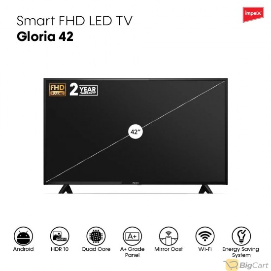 تلفزيون GLORIA LED الذكي مقاس 42 بوصة - IX42FHDS