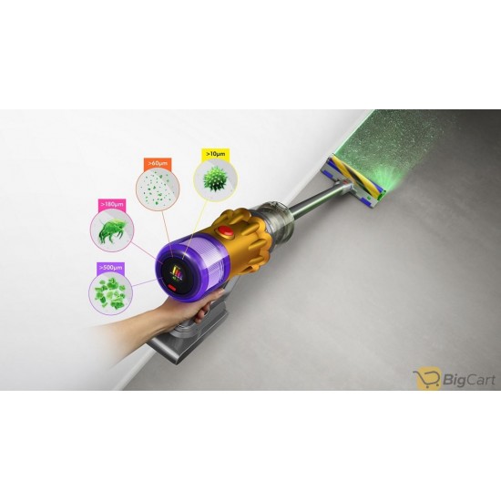 Dyson V12 Detect Slim logo مكنسة دايسون تكشف الأتربة فائقة الدقة¹