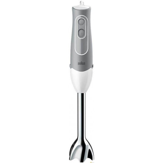 Braun Hand Blender Multiquick 5-600W With 600ml Bpa-Free Beaker, 500ml Chopper, Whisk, Dual Speed, Splashcontrol & Powerbell Technology Mq 535 Sauce White/Grey