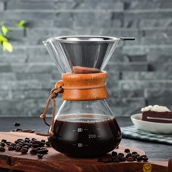 Ribbon RWG-400 Chemex Coffee Pot with Portafilter