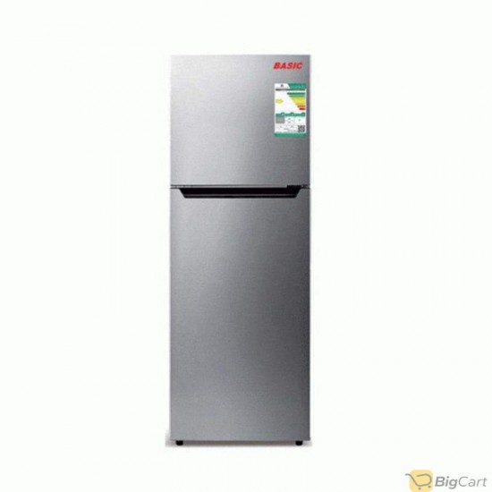 Basic Double Door Refrigerator 12 Feet - Silver BRD-480ML