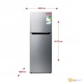 Basic Double Door Refrigerator 12 Feet - Silver BRD-480ML