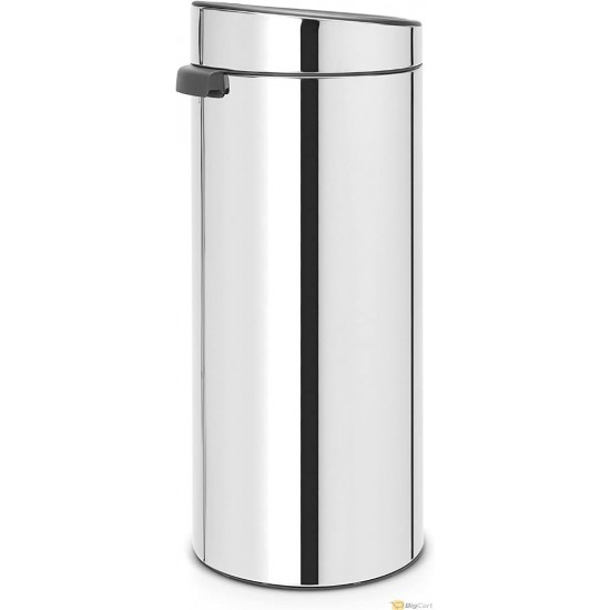 Brabantia, Touch Bin 30 Litre with Plastic Inner Bucket, Brilliant Steel