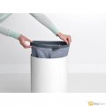 Brabantia Laundry Bin 35 Litre with Ventilation Holes And Cork Lid, White