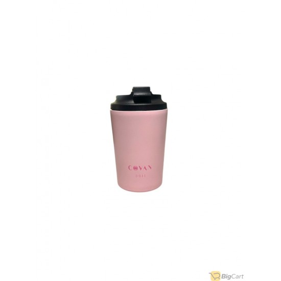 Double Wall Insulated Stainless Steel Coffee Mug with Leak Proof Vacuum Lid for Hiking Camping Travel Hot and Cold Coffee 12oz Pink