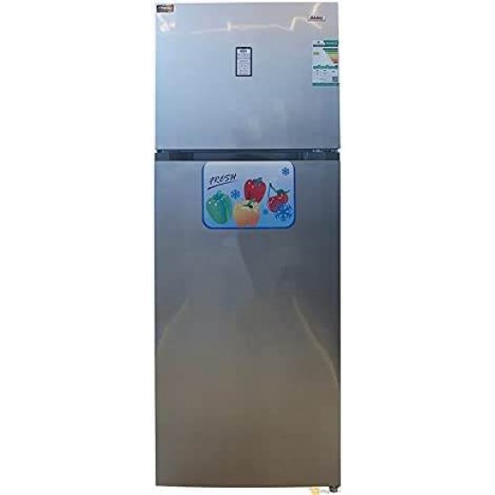 Basic Double Door Refrigerator 16.4 Feet - White ‎BRD-610MLVSS