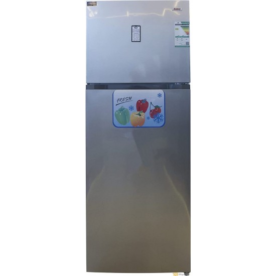 Basic Double Door Refrigerator 16.4 Feet - White ‎BRD-610MLVSS