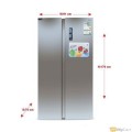 Basic 20 Feet Side by Side Refrigerator - Silver BRSS-750 MLV SS