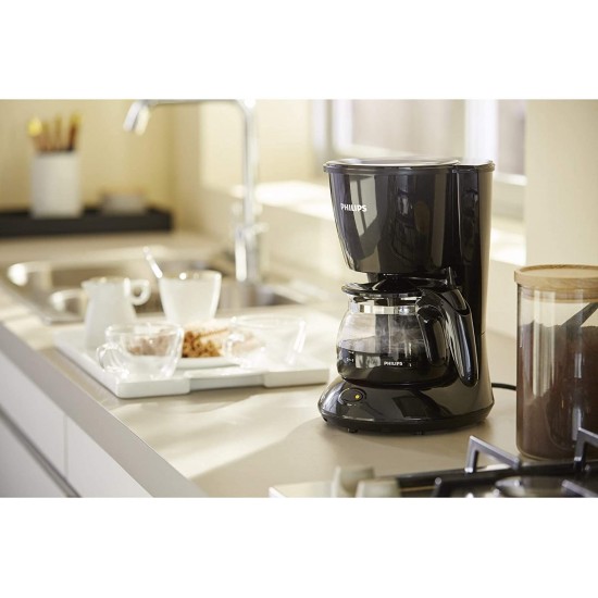 ماكينة تحضير القهوة من مجموعة دايلي من فيليبس، بلون اسود، الفلتر غير مرفق، طراز HD7432/20