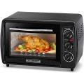 Black and Decker 19 Liter Double Glass Multifunctional Roasting Oven with Roasting Grill, Baking and Grilling, Black