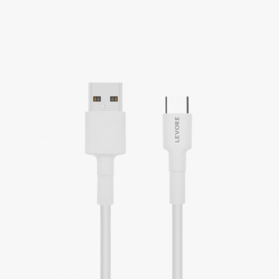 LEVORE 1.8M PVC USB A to USB C Cable White