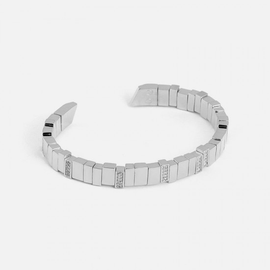 ZJB100L11/ Women's bracelet, wide design, silver color