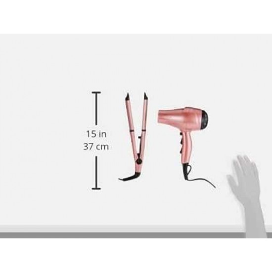 Geepas 4 In 1 Hair Dressing Set | 2000W |Portable Hair Dryer, Straightener, Curler with Eva Bag | Ideal for Styling All Hairs