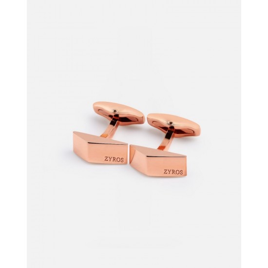 Cufflinks for men with a modern design in rose gold color