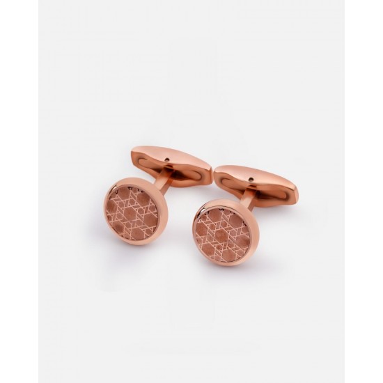 Cufflinks for men with a unique design in rose gold color