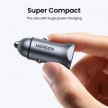 UGreen Car Charger Two Ports USB Port and PD Port 30W - Gray