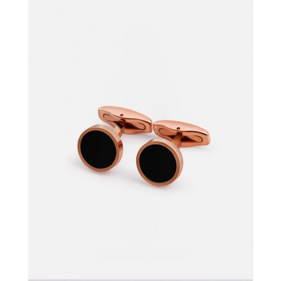 Cufflinks for men with a classic design, copper color