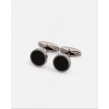 Cufflinks for men with a classic design, gray color