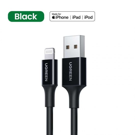 UGreen Charging and Sync Data Cable USB to Lightning 1m - Black