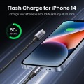 UGreen Aluminum Braided Charging and Sync Data Cable USB-C to Lightning 1m - Black
